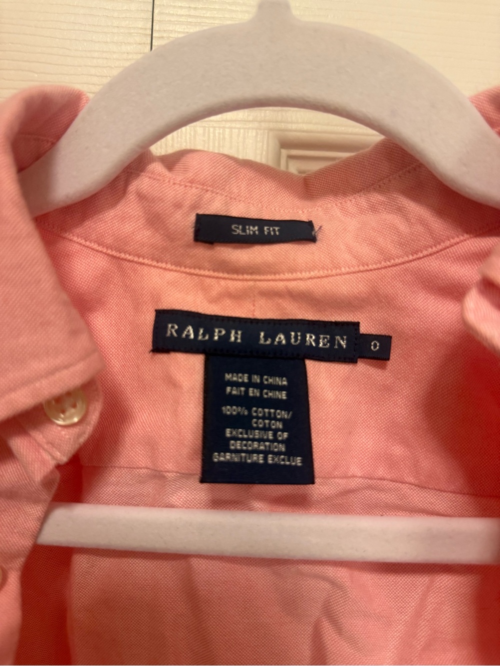 Ralph Lauren SlimFit Light Pink Button-Down Oxford Shirt - Picture 3 of 5